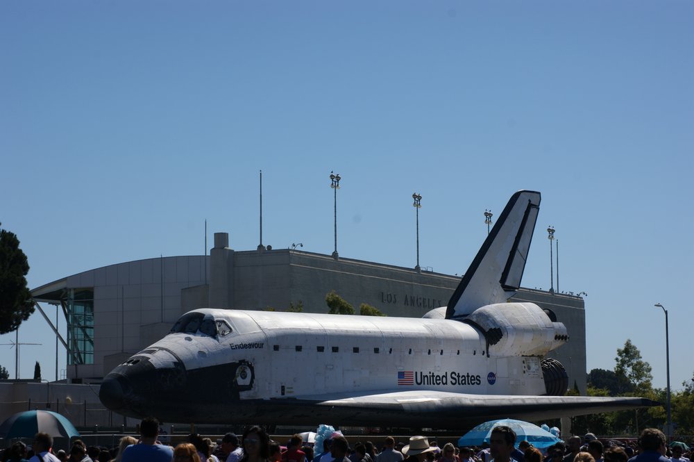 Space Shuttle Endeavour Roll Out EXPO Park