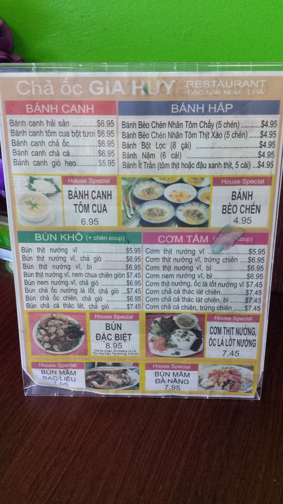 Cha Oc Gia Huy Restaurant and Food To Go