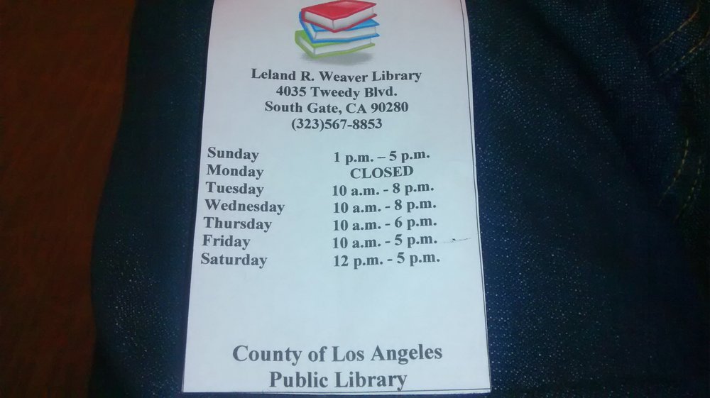 County of Los Angeles Public Library - Leland R Weaver Library